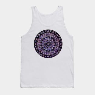 Notre Dame Rose Window - Paris, France, Cathedral Tank Top